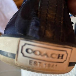 Navy blue fabric women’s sneakers satin like